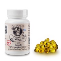 Athina® Oregano Öl 60 Softgels-Forte 500 mg, 80 mg Carvacrol.