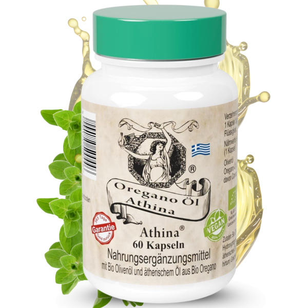 Athina® 60 Kapseln Oregano Öl Vegan - Bio. DE-ÖKO-006