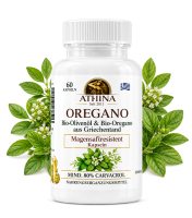 Athina® 60 Kapseln magensaftresistent Oregano Öl Vegan - Bio. DE-ÖKO-006