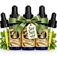 Athina® Oregano Öl, 3 x 10 ml 100% Premium ätherisches Oreganoöl, 80% Carvacrol.