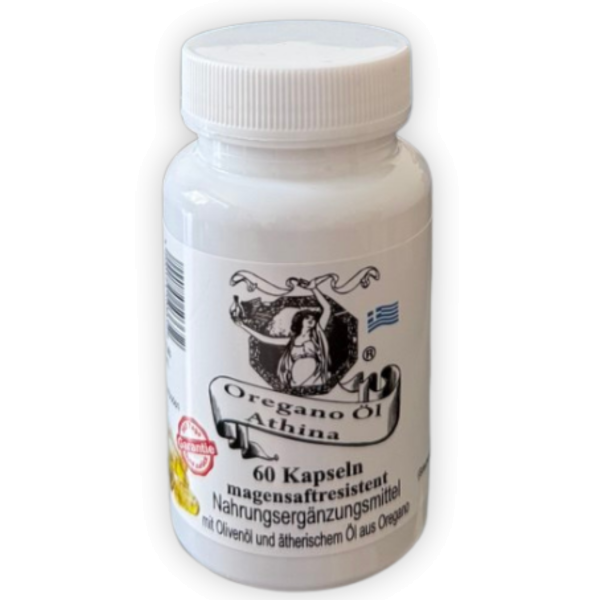 Athina® 60 Kapseln magensaftresistent Oregano Öl Vegan - Bio. DE-ÖKO-006