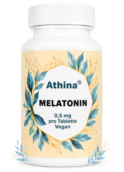 Athina® Melatonin – 365 Tabletten – 0,5mg Melatonin pro Tablette – hochdosiert –